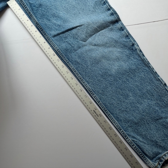 Zara Vintage Blue Washed Button Fly Straight - Picture 7 of 9